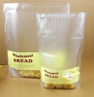 Malotes plásticos transparentes amarelos de creme do PE/NY /PET que empacotam a janela para o alimento do pão