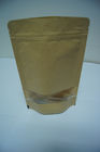 Sacos de papel personalizados Kraft do lado do reforço do ouro, empacotamento do feijão de café do laço da lata