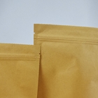 Os saquinhos de chá feitos sob encomenda do produto comestível da cópia que empacotam o zíper Doypack veem através dos sacos de papel com logotipo