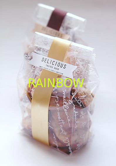 O produto comestível personalizou os malotes plásticos lustrosos do projeto que empacotam sacos dos biscoitos