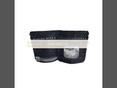 Superfície preta fosca Bolsas de plástico Embalagem Spot UV Transparente Janela frontal clara