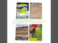 Saco plástico Mylar com frente transparente e verso em folha de alumínio, com zíper selado a quente, autosselante, à prova de umidade, projetado sob medida para açúcar