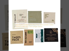 Saco de embalagem em folha de alumínio selante térmico loção cosmética xampu mini cuidados da pele saco de amostra