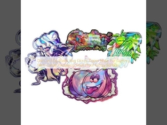 Saco plástico Die Cut 3.5g com zíper brilhante Mylar para embalagem de doces de ervas gomosas à prova de cheiro Superfície brilhante