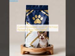 Sacos de embalagem de alimentos para animais de estimação com fecho zip, personalizados e com suporte
