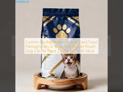 Sacos Mylar Personalizados Biodegradáveis para Embalagem de Alimentos para Animais, com Reforço Lateral, para Cães e Gatos, com Zíper e Válvula