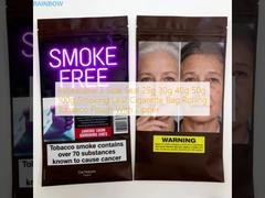 Selo resealável de 3 lados 25g 30g 40g 50g 100g saco de cigarro de folha de fumo bolsa de tabaco de rolamento com zíper