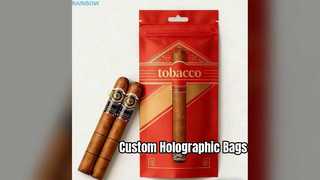 Sacos Mylar holográficos personalizados para sua marca