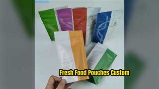 Bolsas para alimentos personalizadas em folha de alumínio mate sacos de pé