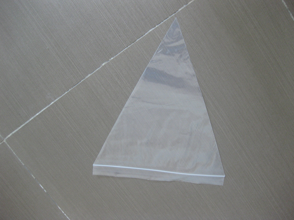 Saco do selo do aperto do Ldpe do triângulo com etiquetas para a poupança da pizza, fim do zíper