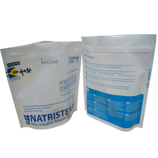 Levante-se sacos azuis do armazenamento do alimento do selo de vácuo/sacos da selagem vácuo da microonda para o alimento