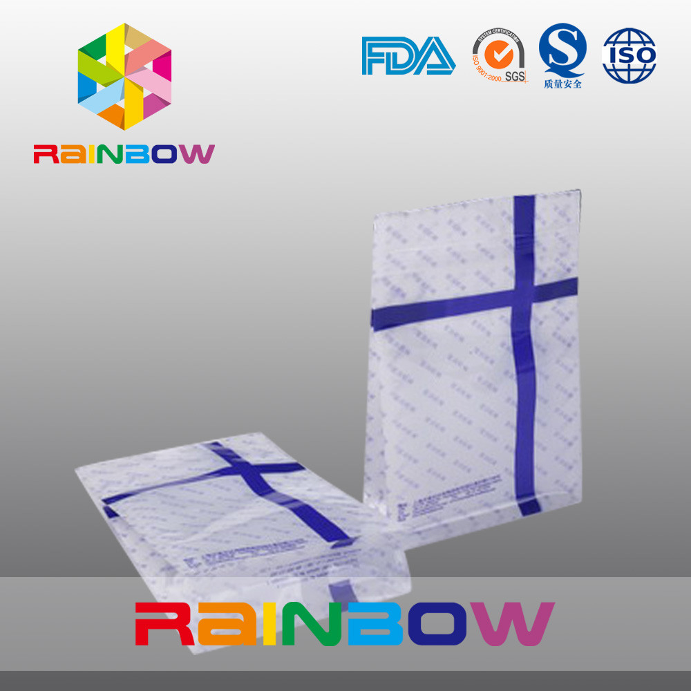 Malotes plásticos impressos Gravure de parte inferior lisa que empacotam Resealing Ziplock do produto comestível