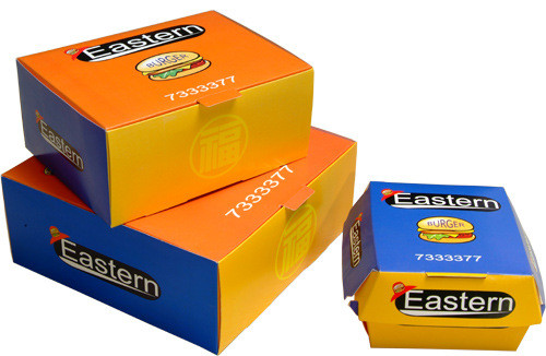 Caixa de papel de Premiium que empacota com projeto impresso costume para o restaurante do fast food