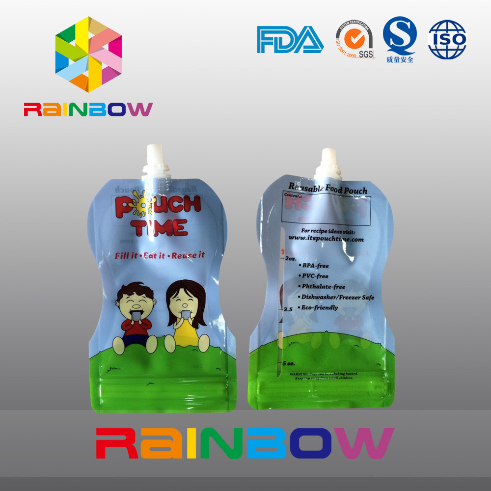 O tipo livre 5 onças levanta-se o malote que empacota para o alimento de Babay com zíper Reclosbale