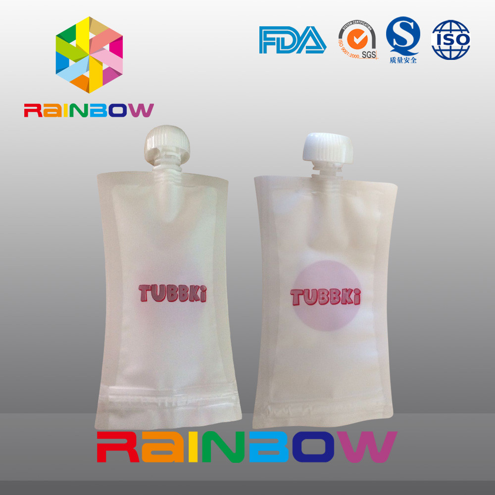 Levante-se o malote reusável do bico do comida para bebé que empacota com o zíper na parte superior