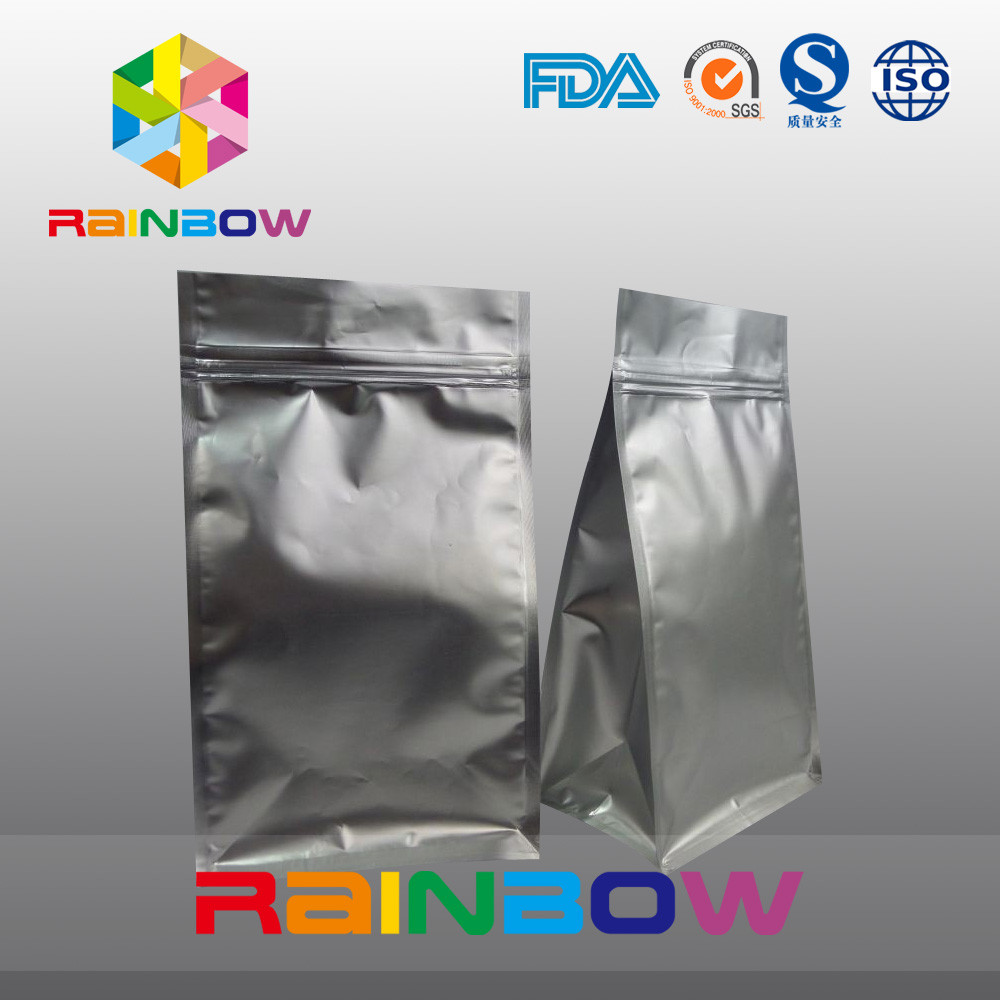 Do café lateral do selo do preto 8 de Matt o reforço inferior de empacotamento ensaca o ziplock