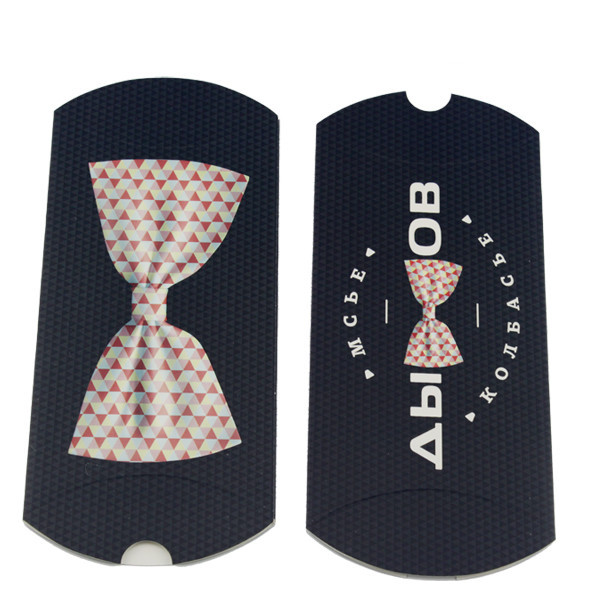 Caixa de papel da extensão preta do cabelo branco com tamanho e logotipo personalizados na forma do descanso