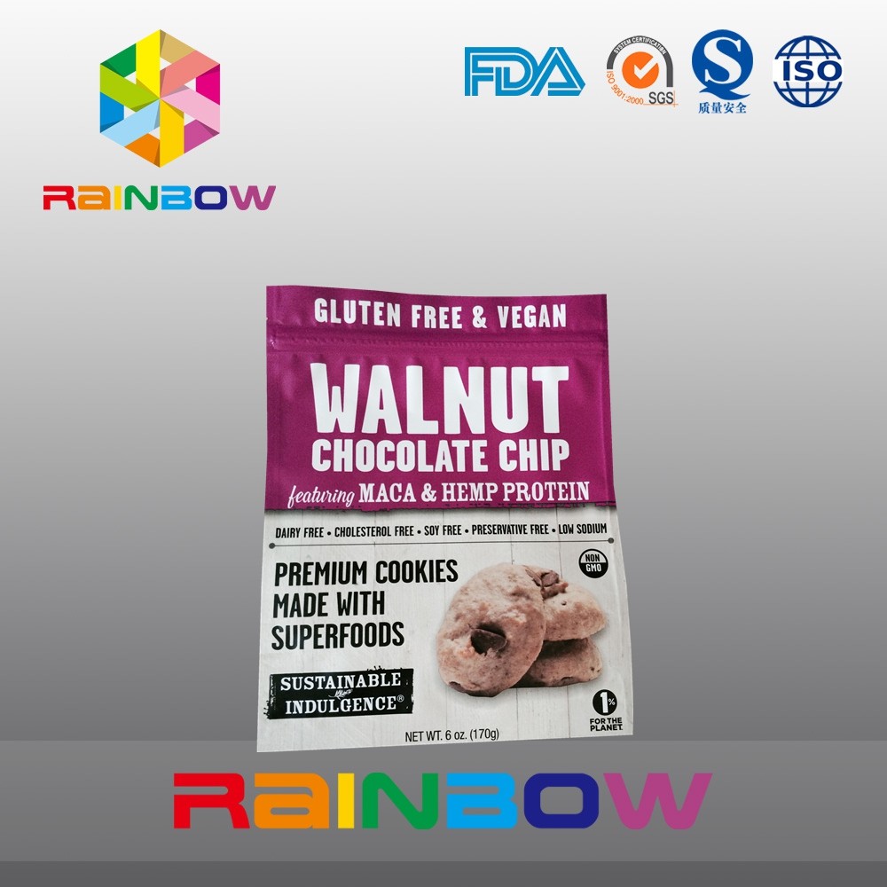 Sacos de empacotamento matte do Ziplock de Doypack dos biscoitos do malote plástico da superfície do delicado