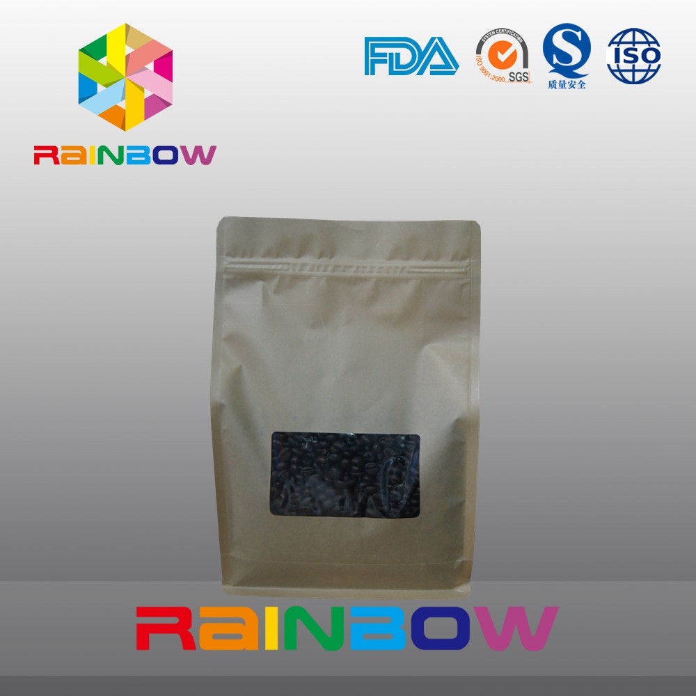 O malote lateral do café do selo do papel de embalagem 8, o reforço inferior ensaca o empacotamento roasted do feijão de café