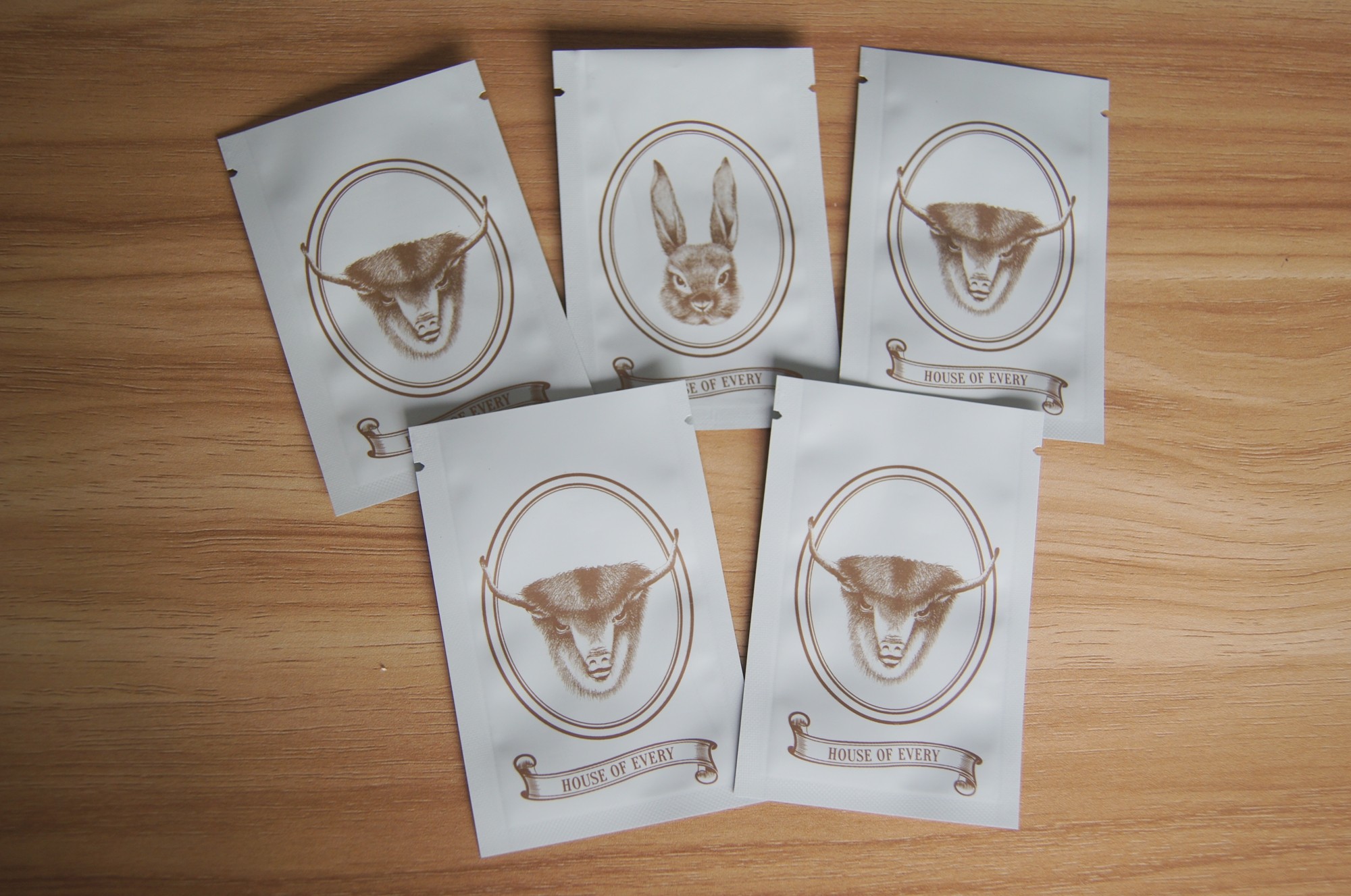 Três malotes de empacotamento da semente lateral do selo/saco branco matte do pot-pourri da especiaria do selo do aperto