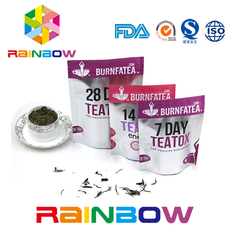 Biodegradável levante-se o saco laminado Ziplock da embalagem do chá de Mylar do malote do chá