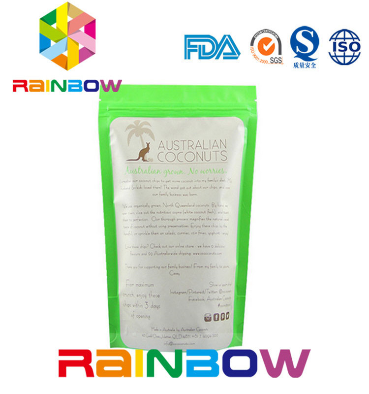 O Ziplock de empacotamento personalizado do saco do petisco para o empacotamento das sementes levanta-se o reforço inferior