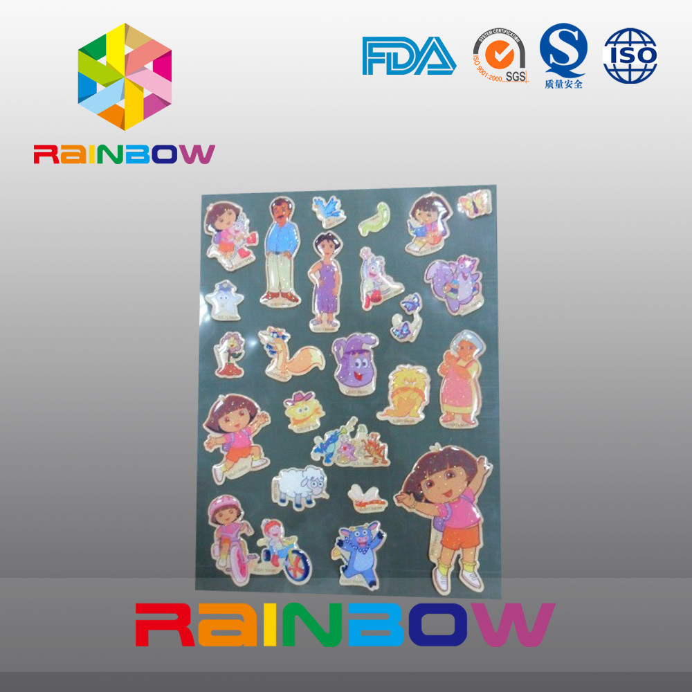 O papel feito sob encomenda reciclável econômico irregular vívido colorido etiqueta a garrafa/saco de plástico