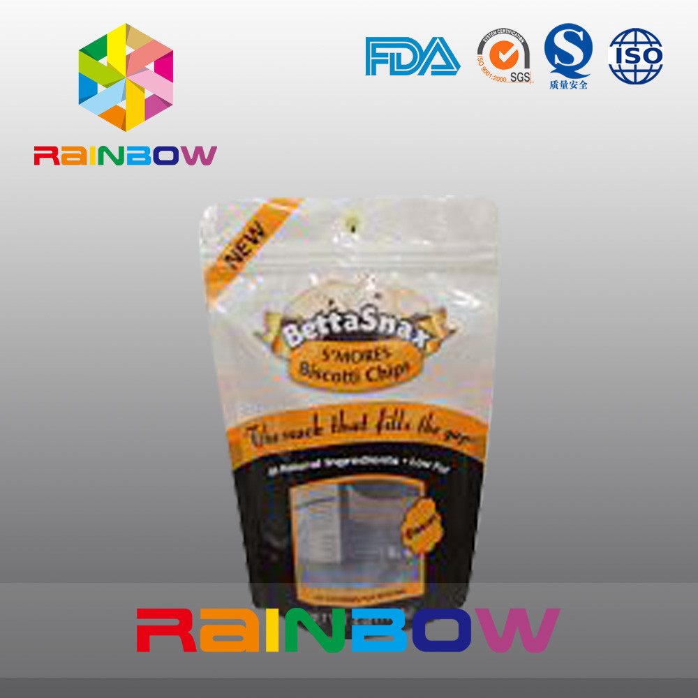 Levante-se os malotes plásticos claros Ziplock que empacotam com furo do cair da borboleta para o alimento dos doces/petisco