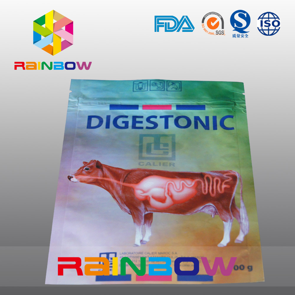 malote dos alimentos para animais de estimação do saco do empacotamento de alimento do animal de estimação 100g/vaca com logotipo feito sob encomenda impresso