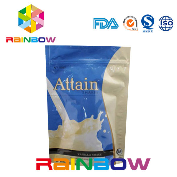 Alisando o malote impresso de Packaigng do pó da proteína do soro da folha de alumínio com zíper