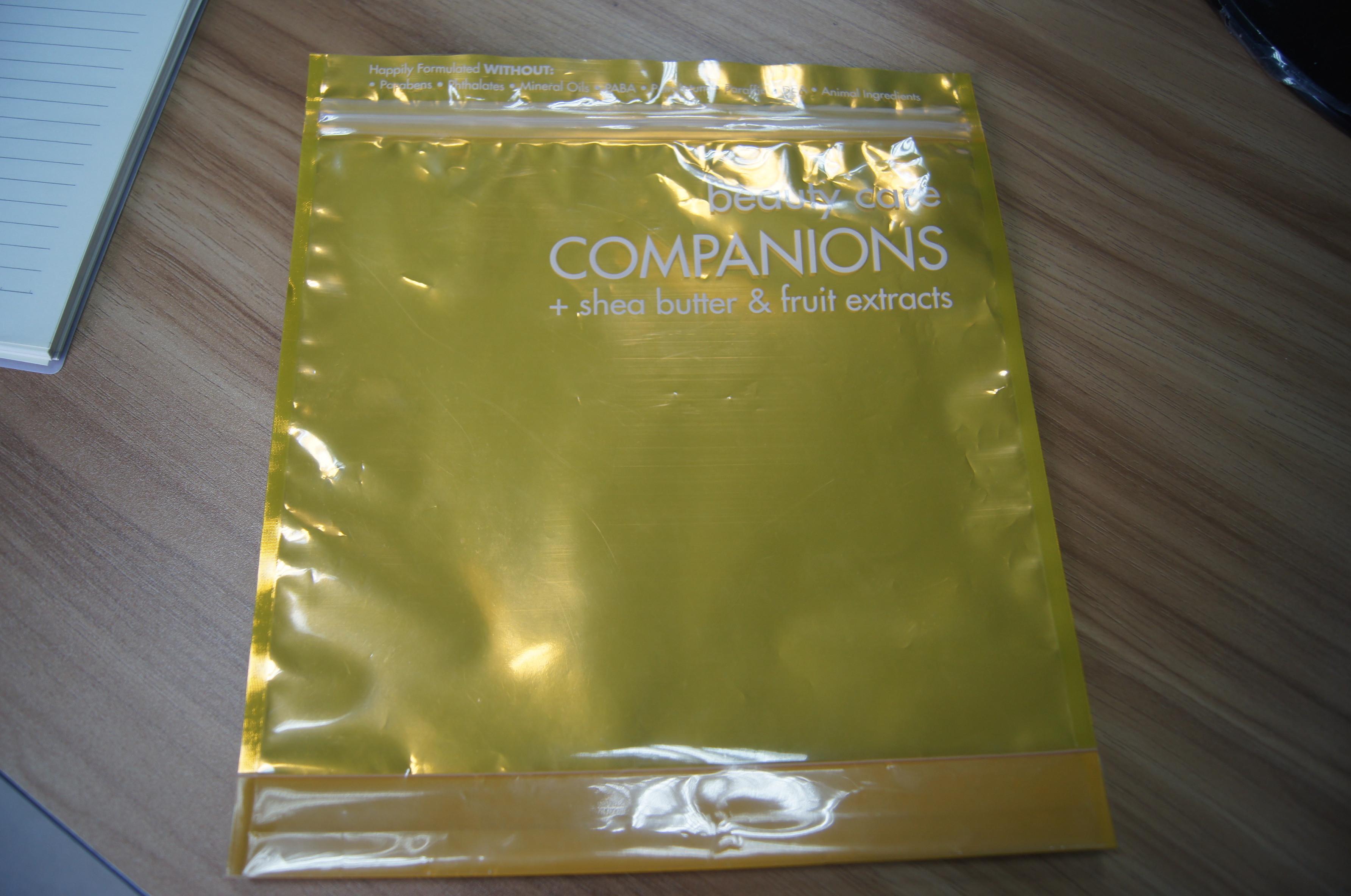 Saco de empacotamento cosmético plástico da exposição dianteira transparente com zíper