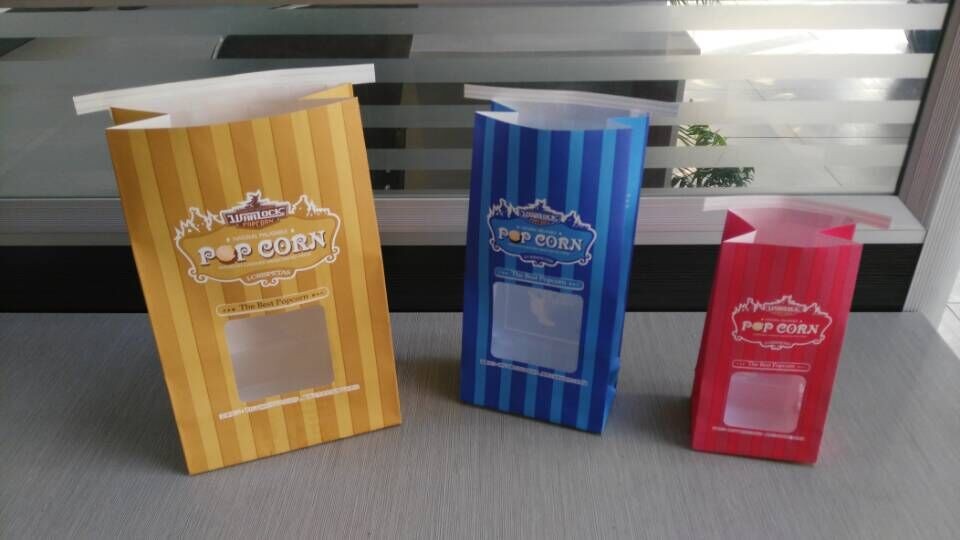 Laço de Withtin do saco de papel de Brown Kraft e janela dianteira para o empacotamento e a exposição de alimento