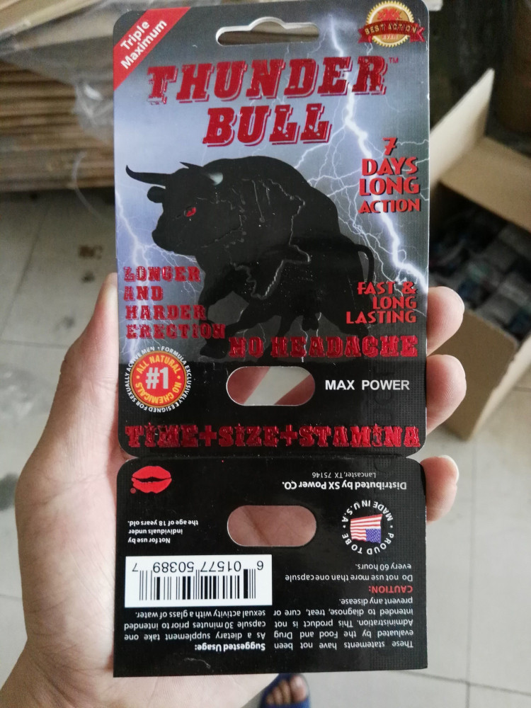 Caixas de empacotamento do cartão feito sob encomenda da bolha dos comprimidos de Bull do trovão da impressão com furo da borboleta