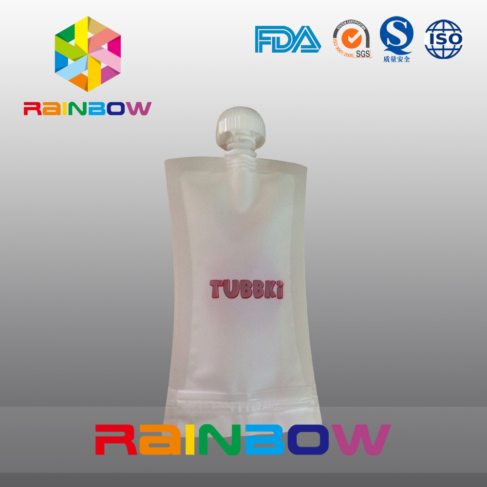 Malote do bico do malote do comida para bebé do produto comestível que empacota com bico superior & o zíper durável