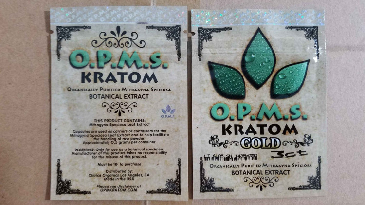 O empacotamento erval do incenso do kratom feito sob encomenda/3ct OPMS encerra o saco do kratom