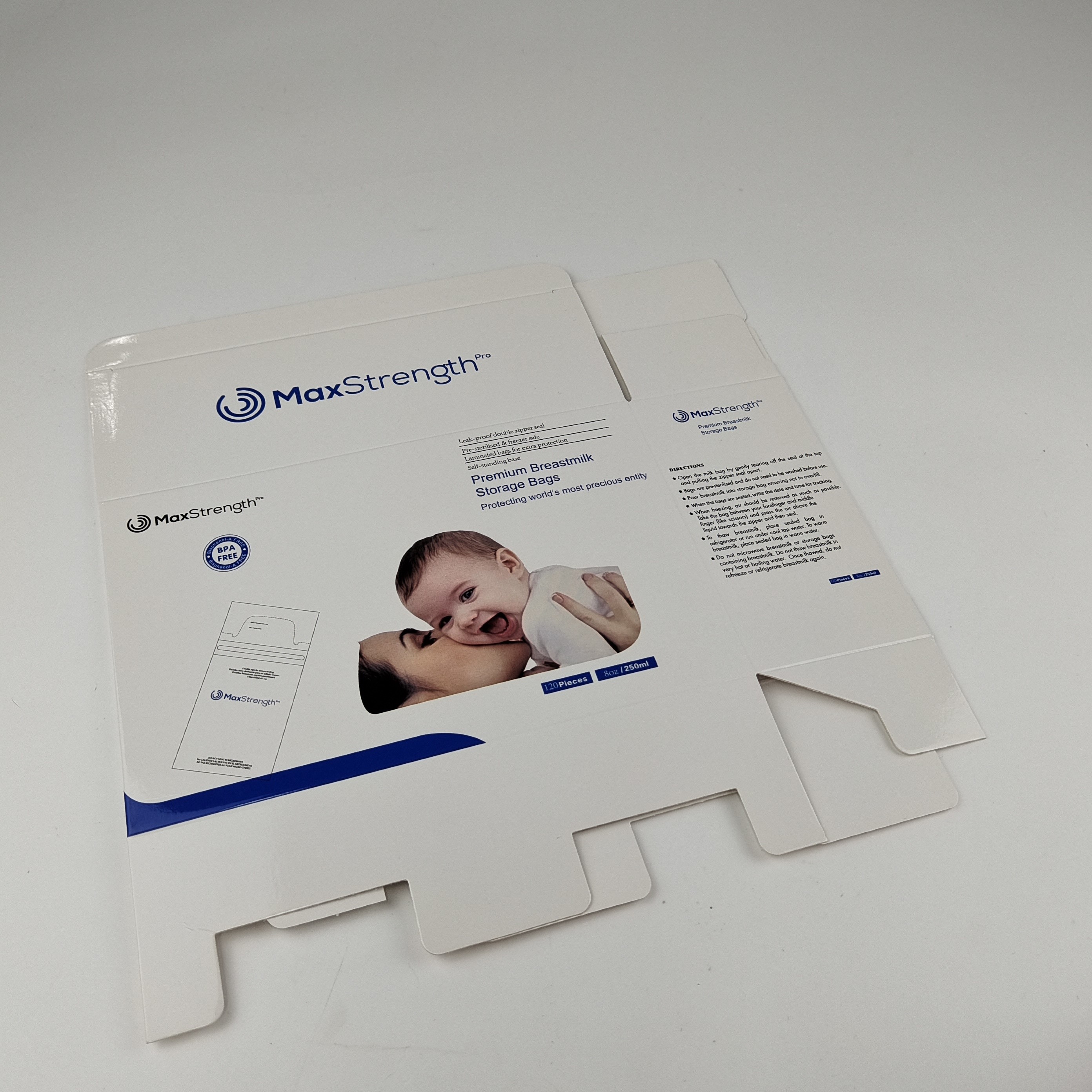 a caixa de armazenamento do cartão 400g personalizou a caixa retangular do empacotamento de leite