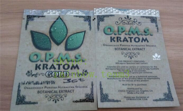 Do ouro botânico do extrato de OPMS Kratom os sacos ervais fecham sacos de plástico