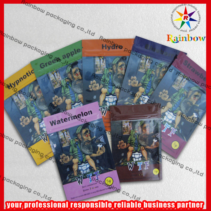 Malotes ervais do incenso da impressão vívida, saco da folha de alumínio