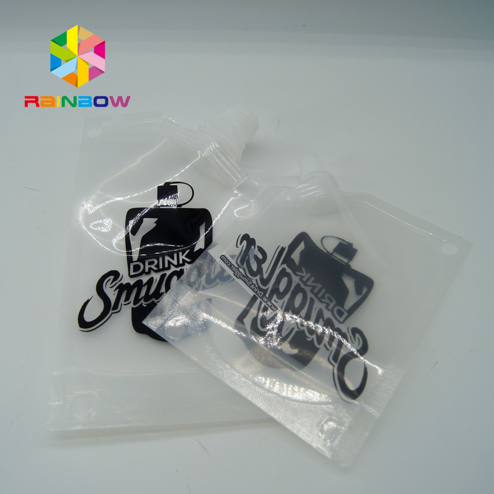 BPA livram 4 o malote plástico transparente reusável da garrafa/licor do vinho do Nonleakage da onça 8OZ