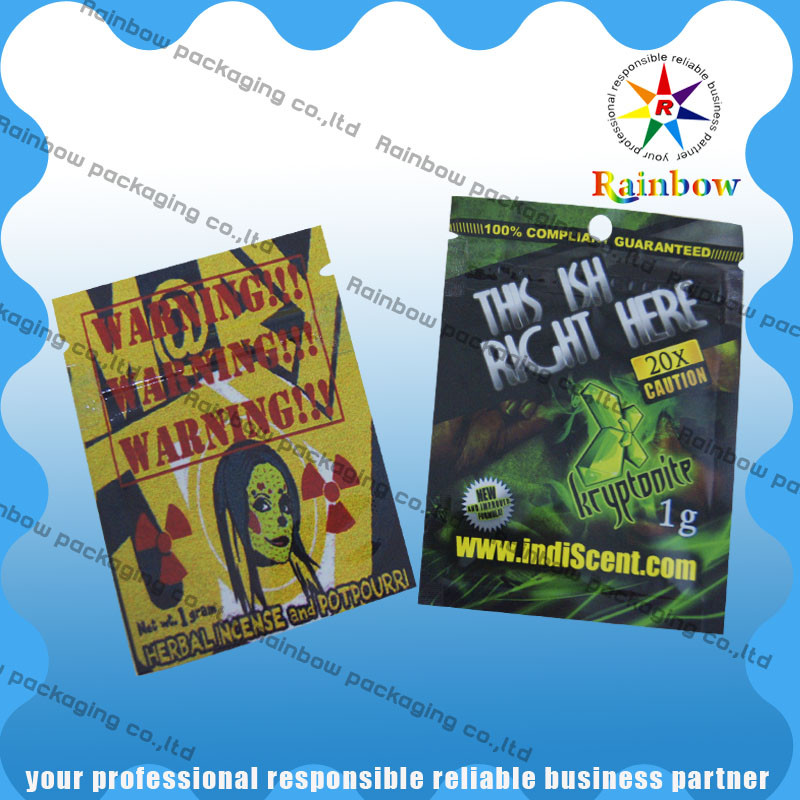 Sacos ervais plásticos de Incens da soldadura térmica, Ziplock do saco da folha de alumínio