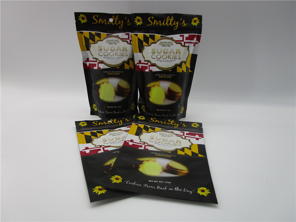 O saco Resealable que empacota, 8oz do petisco do produto comestível está acima sacos de empacotamento do petisco Foil alinhado