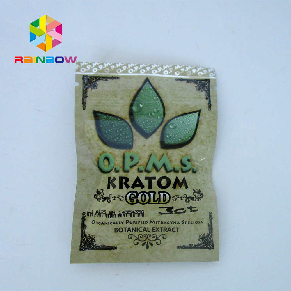 Saco erval que empacota com fechamento do fecho de correr, saco erval do incenso de Kratom do incenso
