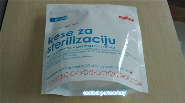 Levante-se o malote plástico aprovado FDA do steriliser da micro-ondas do zíper do saco da retorta do Steriliser do vapor da micro-ondas