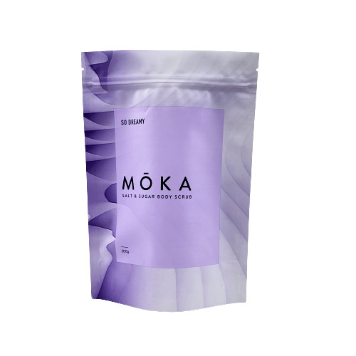 Logotipo personalizado impresso Stand Up Ziplock Pouch Sea Salt / Sabonete Líquido / Embalagem para Esfoliante Corporal