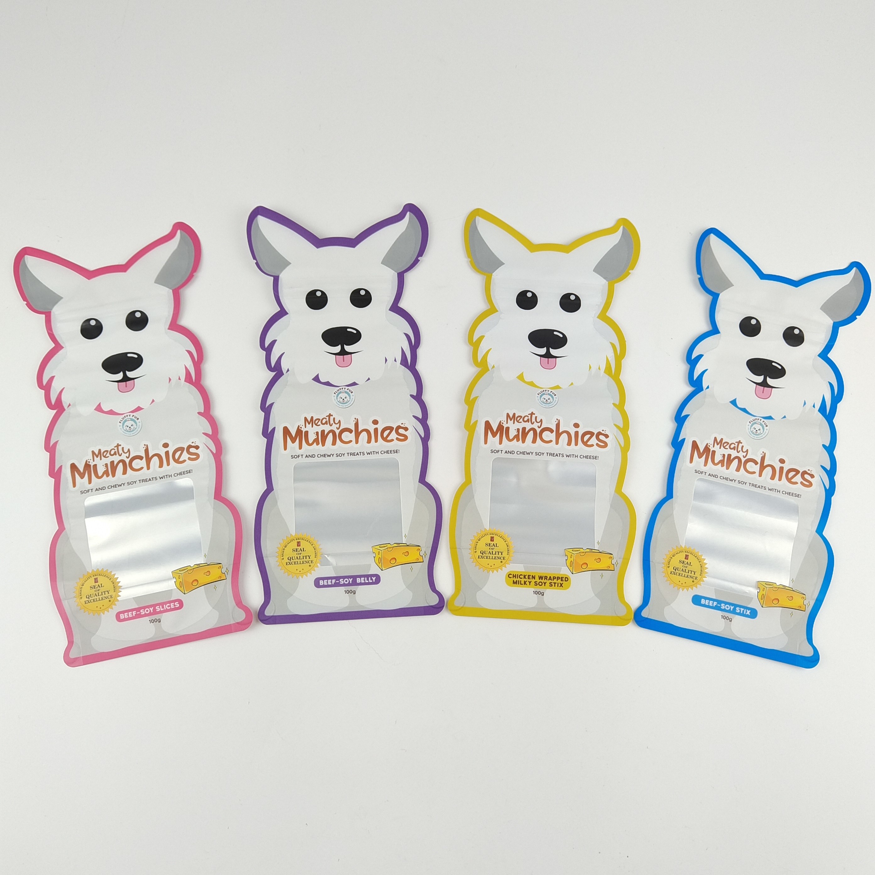 Sacos Mylar impressos com holograma em forma irregular recortados 3,5 g - 28 g Saco à prova de cheiro à prova de crianças