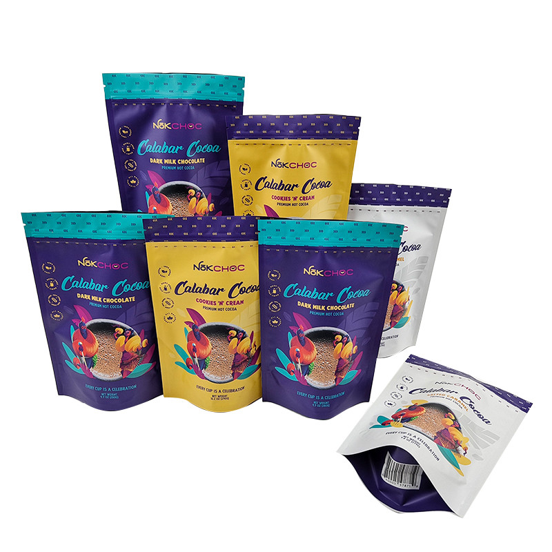 O empacotamento comestível personalizado está acima do saco do malote com prova do cheiro do zíper