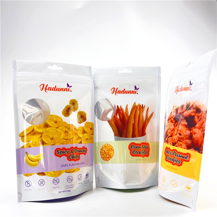 Mylar Resealed impresso feito sob encomenda ensaca para a banana Chips Snack Stand Up Zipper