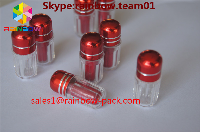 as garrafas de comprimido plásticas para o pau dos recipientes do capsul da venda deram forma aos recipientes azuis da cápsula da garrafa sextavados e à forma octogonal