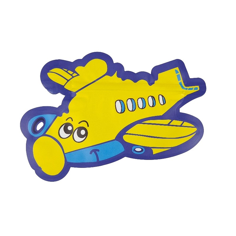 Ziplock dado forma irregular especial cortado imprimindo holográfico do saco 3.5g 7g de Mylar