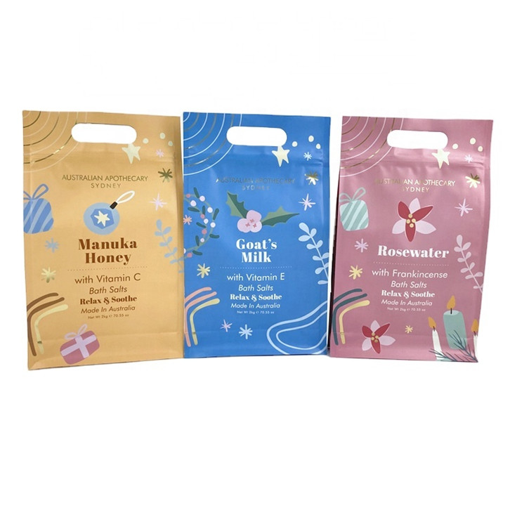 Impressão digital personalizada de rótulo privado Spa Regalo Natural Epsom Sal Sal do banho Saco de embalagem Saco Mylar para 250g Body Scrub